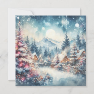 Festividades Cartão de Saudação de Arte na Paisagem de Natal