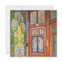 Cartão de Saudação de Arte Nouveau
