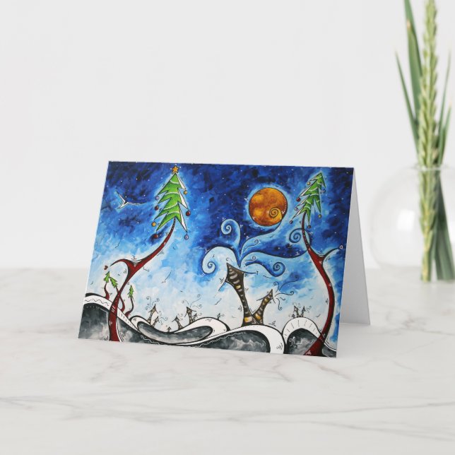 Festividades Cartão de Saudação de Arte Original da Véspera de  (Frente)