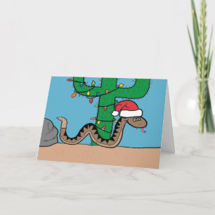 Festividades Cartão de Saudação de Árvore de Natal do Cobra Cac