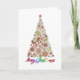 Festividades Cartão de Saudação de Árvore de Natal Retroativo