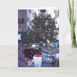 Festividades Cartão de Saudação de Árvore de Natal Retroativo