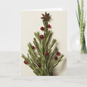 Festividades Cartão de Saudação de Árvore de Natal Rosemary