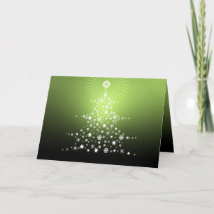 Festividades Cartão de saudação de árvore de Natal/Verde