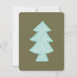 Festividades Cartão de Saudação de Árvore Desenhado à Mão