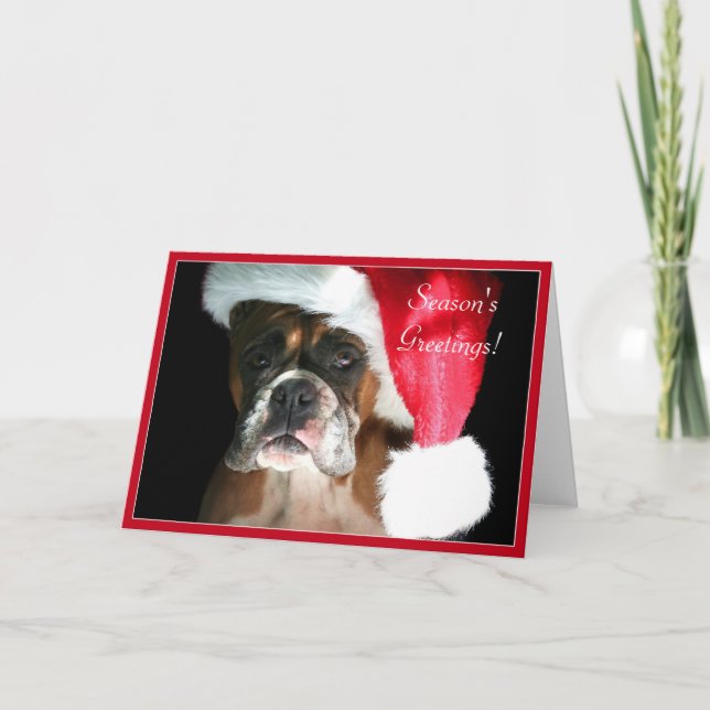 Festividades Cartão de saudação de cão Boxer (Frente)