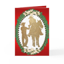 Cartão de Saudação de Cavalo de Cowboy Ocidental