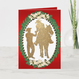 Festividades Cartão de Saudação de Cavalo de Cowboy Ocidental