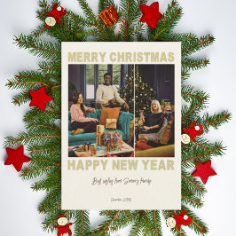 Festividades Cartão de saudação de colagem de fotos minimalista