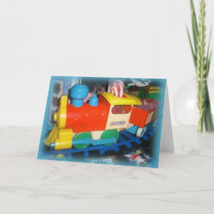 Festividades Cartão de Saudação de Comboios de Brinquedos Fe