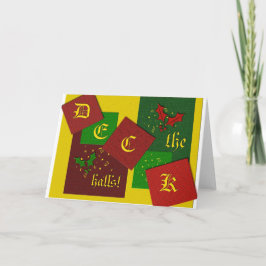 Festividades Cartão de saudação de Deck Halls