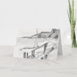 Festividades Cartão de saudação de desenho "Crystal Cove/CA"