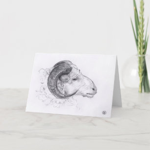 Festividades Cartão de Saudação de Desenho Original Ram