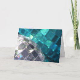 Festividades Cartão de saudação de detalhes Blue Baubles