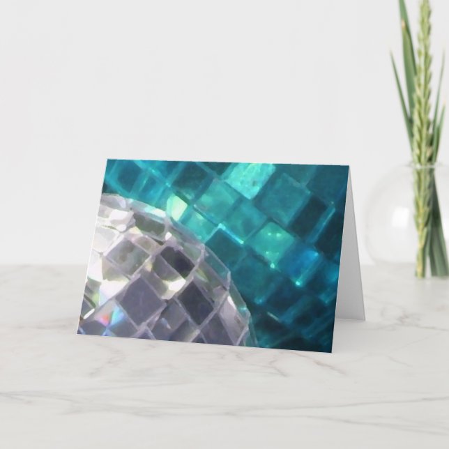 Festividades Cartão de saudação de detalhes Blue Baubles (Frente)