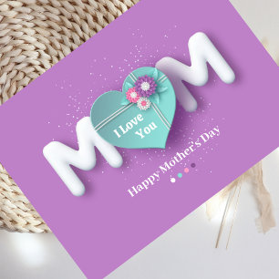 Festividades Cartão de Saudação de Dia de as mães Feliz e Puro
