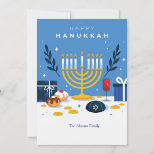 Festividades Cartão de Saudação de Elementos Hanukkah