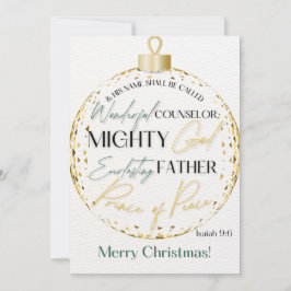 Festividades Cartão de Saudação de Escritura de Natal Isaiah 9: