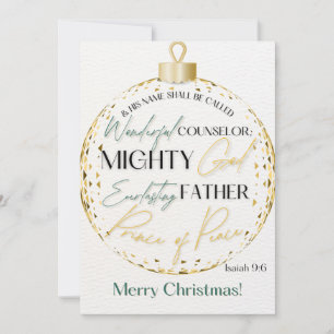 Festividades Cartão de Saudação de Escritura de Natal Isaiah 9: