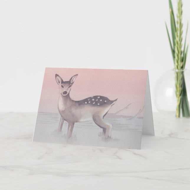 Festividades Cartão de Saudação de Esquema "Deer" (Frente)