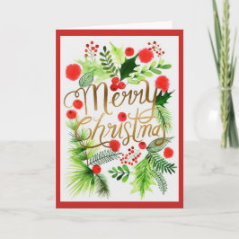 Festividades Cartão de Saudação de Feliz Natal Personalizado