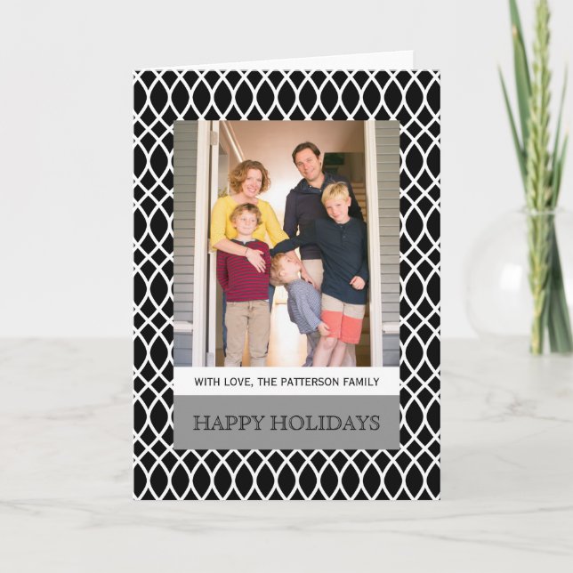 Festividades Cartão de Saudação de Feriado de Latência Elegante (Frente)