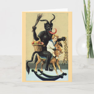 Festividades Cartão de Saudação de Feriado Horso Krampus Roc