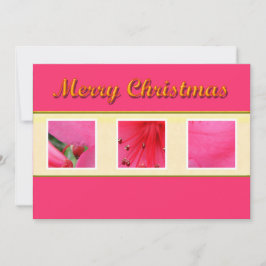 Festividades Cartão de saudação de flores cor-de-rosa feliz de 