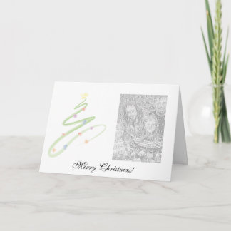 Festividades Cartão de Saudação de Foto da Árvore de Natal em W