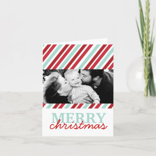 Festividades Cartão de Saudação de Foto de Natal Personalizável