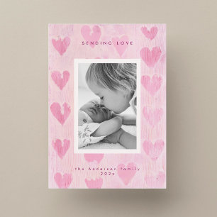 Festividades Cartão de saudação de foto de valentine do coração