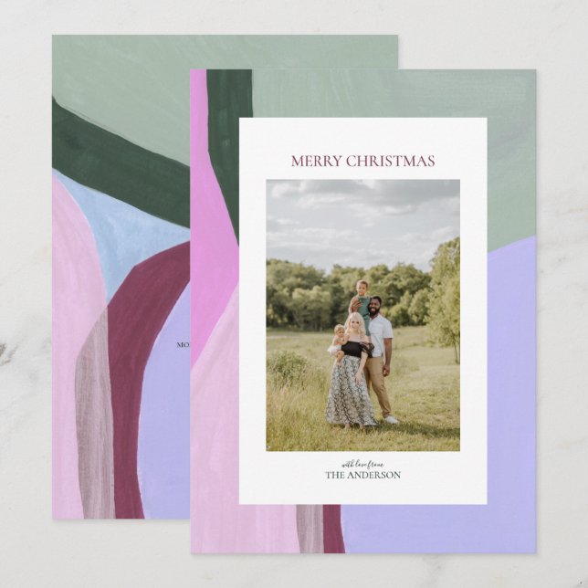 Festividades Cartão de Saudação de Foto Feriado de Natal (Frente/Verso)