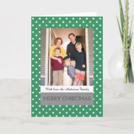 Festividades Cartão de Saudação de Foto Festiva Verde