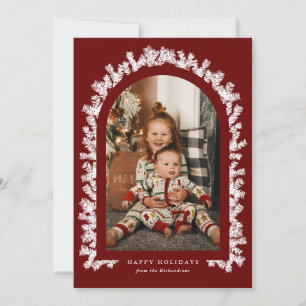 Festividades Cartão de Saudação de Foto Fir Arch