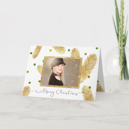 Festividades Cartão de Saudação de Foto Glitter Dourado Feliz N