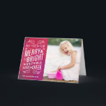 Festividades Cartão de saudação de fotos de feriado e Feliz em<br><div class="desc">Cartão de saudação de Feliz e feriado brilhante de Orabella Impressões. Substitua a foto de modelo por uma de suas antes de comprar.</div>