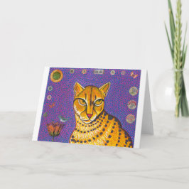 Festividades Cartão de Saudação de Gato de Ouro Africano