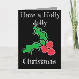 Festividades Cartão de Saudação de Holly Berries