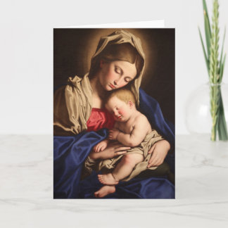 Festividades Cartão de saudação de Madonna e Criança