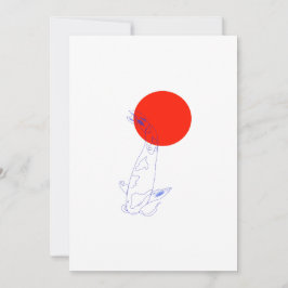 Festividades Cartão de Saudação de Minimalismo de Koi-fish Pers