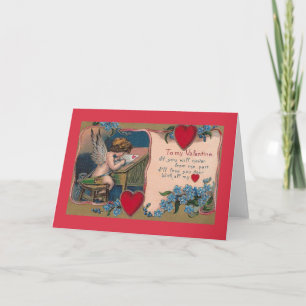 Festividades Cartão de Saudação de Namorados Cupido Vitoriano