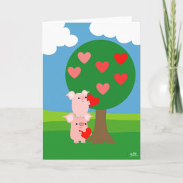 Festividades Cartão de saudação de Namorados e árvore de amor