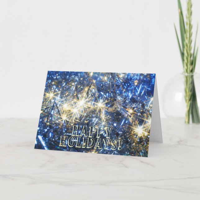 Festividades Cartão de Saudação de Natal Azul (Frente)
