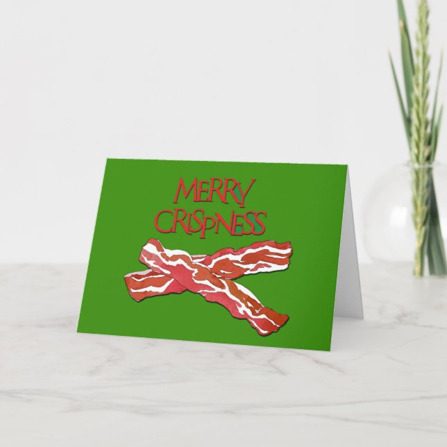 Festividades Cartão de Saudação de Natal Bacon (Frente)