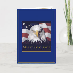 Festividades Cartão de Saudação de Natal - Bandeira Americana e