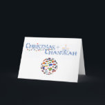 Festividades Cartão de saudação de Natal Chanukah<br><div class="desc">Uma celebração de excelente de um mundo excelente!!</div>