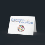 Festividades Cartão de saudação de Natal Chanukah<br><div class="desc">Uma celebração de excelente de um mundo excelente!!</div>