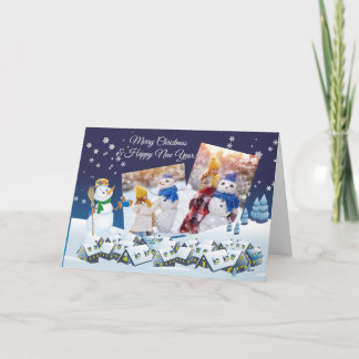 Festividades Cartão de saudação de Natal com fotografia