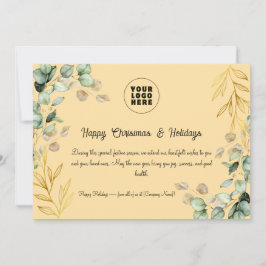 Festividades Cartão de Saudação de Natal Corporativo Personaliz