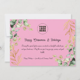 Festividades Cartão de Saudação de Natal Corporativo Personaliz